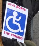 Disabled people Against Cuts protest the Tory Party Conference